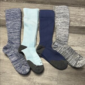 Men's Blue and Gray compression Socks Set